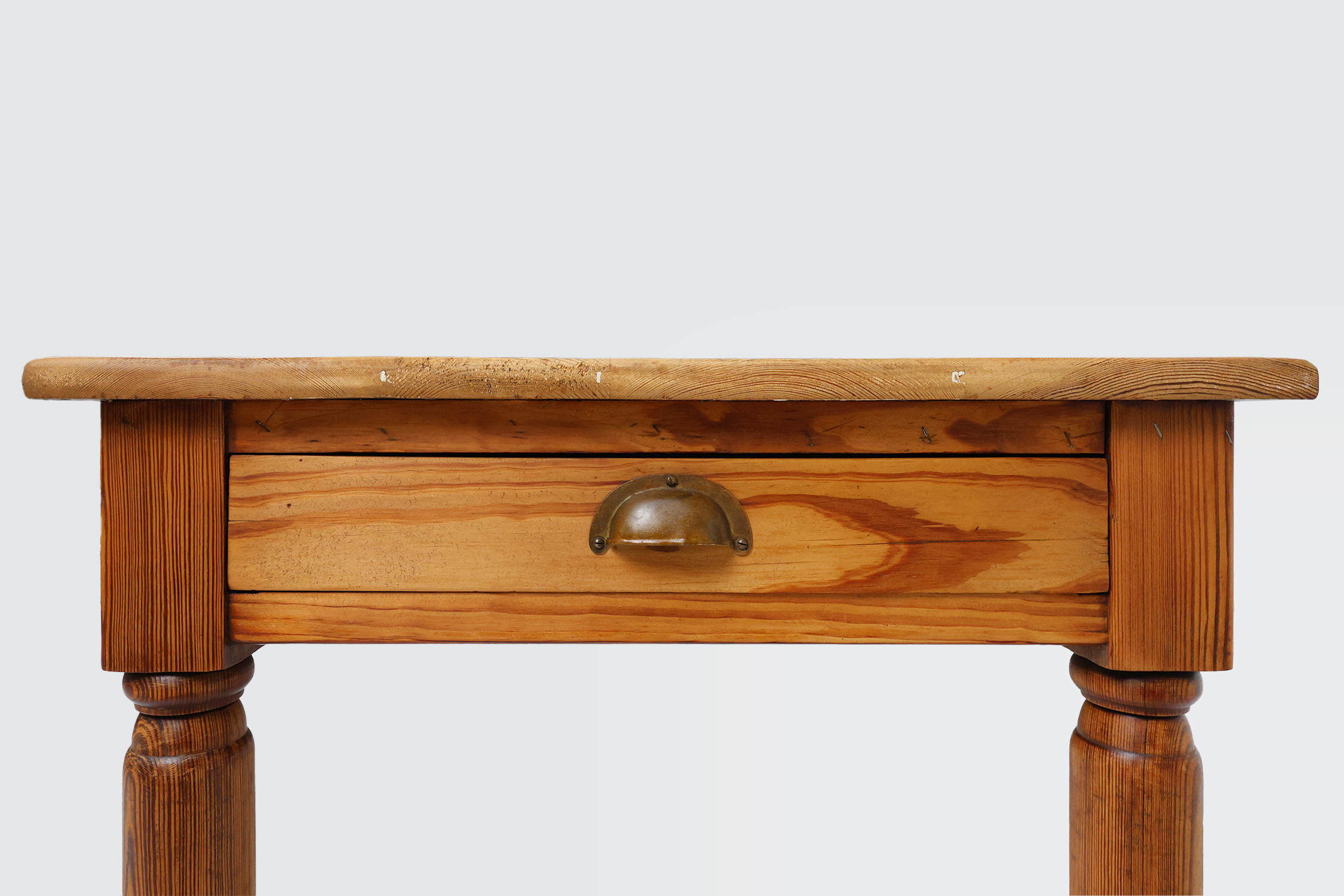 Large French rustic farmhouse table in oak wood, ca. 1850thumbnail